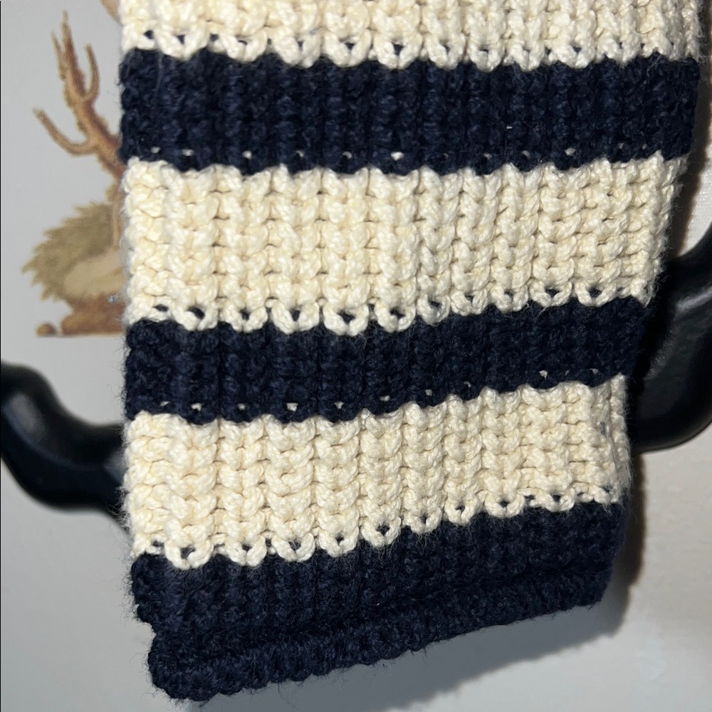 Polo by Ralph Lauren Women's Navy and Ivory Striped Sweater - Picture 5 of 8